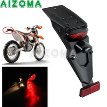 Universal Motocicleta Traseiro Fender Com Luz De Freio Mudgurad Correndo Matrícula Luz Da Cauda Para A Kawasaki Honda KTM Motocross
