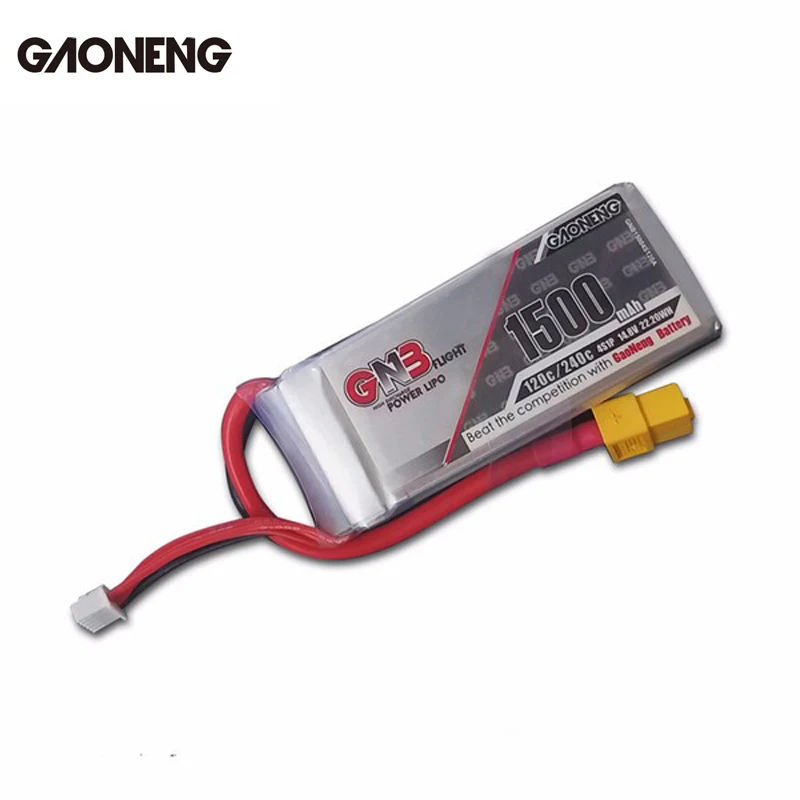 Hot Sale Original Gaoneng GNB 14.8V 1500mAh 4S 120C/240C Rechargeable Lipo Battery For FPV RC Quadcopter Racing Frame DIY Hot Sale Original Gaoneng GNB 14.8V 1500mAh 4S 120C/240C Rechargeable Lipo Battery For FPV RC Quadcopter Racing Frame DIY