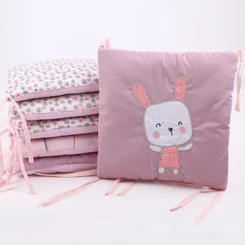 

6pcs/set Cartoon Rabbits Baby Bed Bumpers Newborn Baby Bed Bumpers Crashproof Protector Baby Bedding Backrest Bumper Toddler