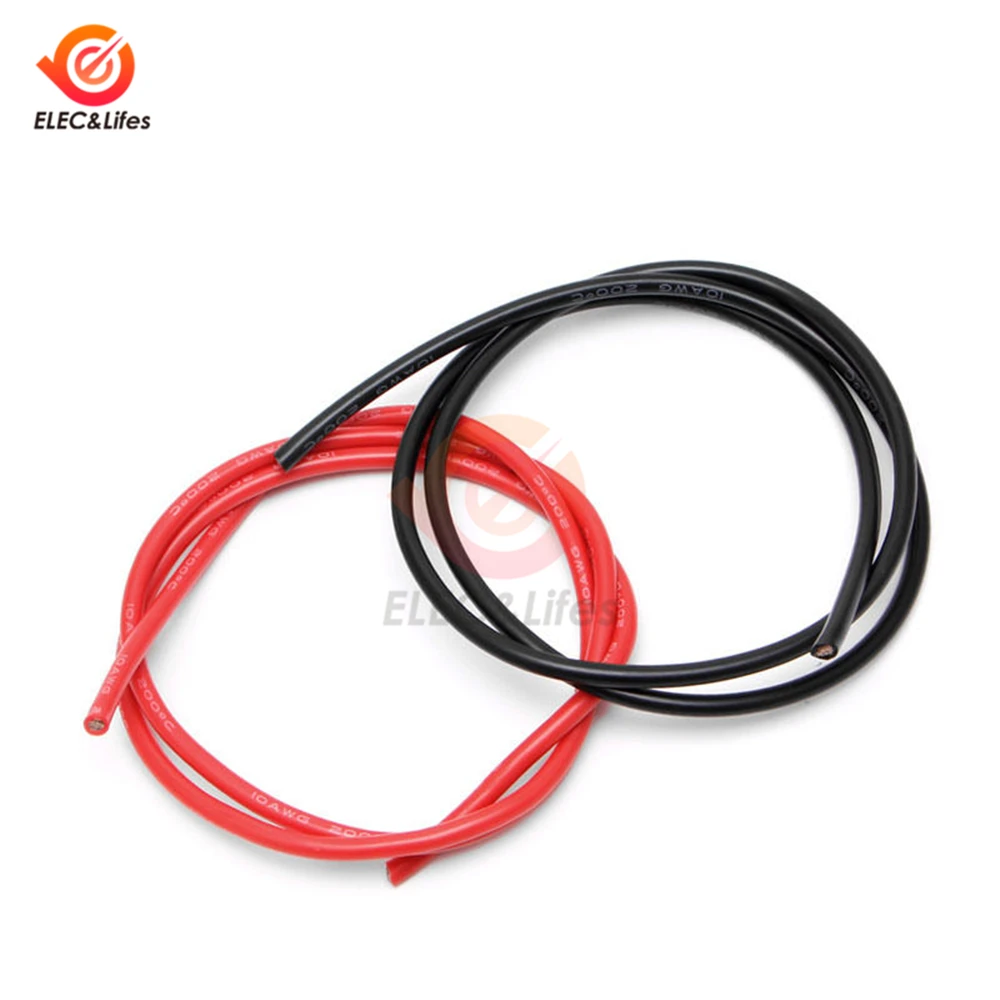2 м 10/12/14/16 Калибр провод электрический 14AWG 16AWG мягкий силиконовый кабель