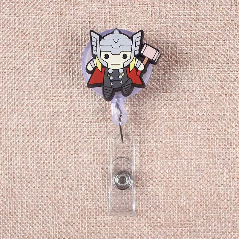 9 Color Styles Man Boy Hero Clown Retractable Soldiers Cartoon Badge Card Holder Reel Nurse Exhibition Enfermera Name Card Chest