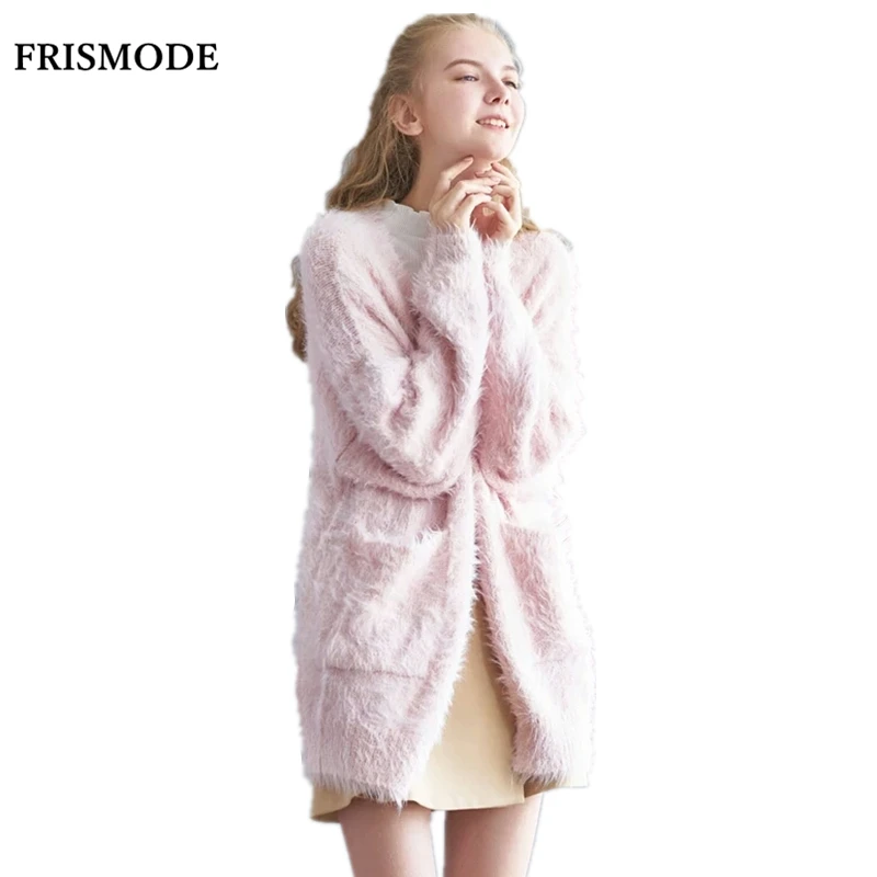 Women Mink Cashmere Fiber Batwing Sleeve Loose Cardigan