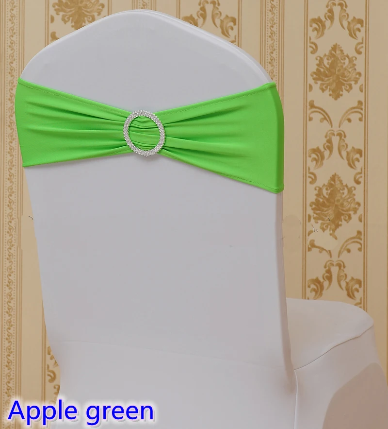 Lime green colour on sale chair sash with Round buckles for chair