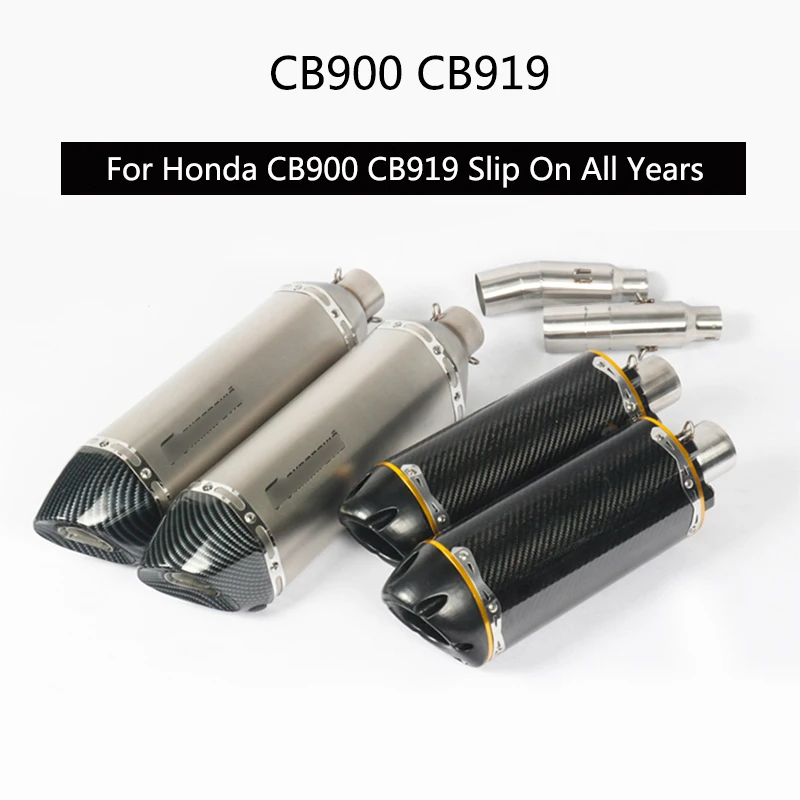 

For Honda CB900 CB919 Exhaust Pipe Motorcycle Mid Link Pipe Slip On 51 mm Rear Escape Removable DB Killer Muffler Left Right