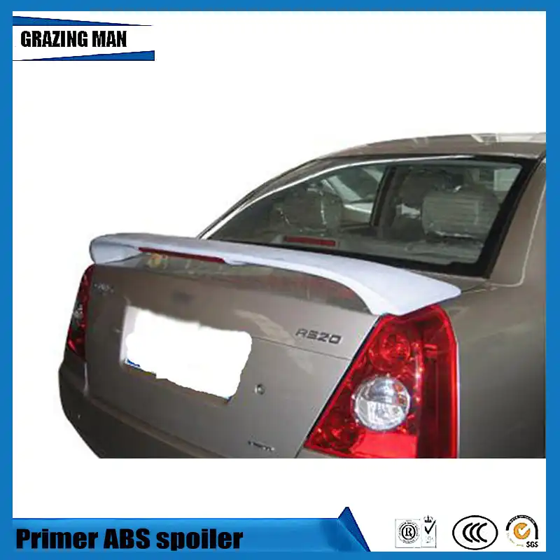 Abs Primer Unpainted Color Rear Trunk Spoiler Fit For Chery A5 Sedan Spoiler With Led Light Spoilers Wings Aliexpress
