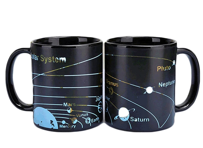 Transhome креативная керамическая Кофейная Кружка 380 мл фарфоровые меняющие цвет кружки Солнечный Dis цвет ation чашка карта земли Хамелеон чашки подарок