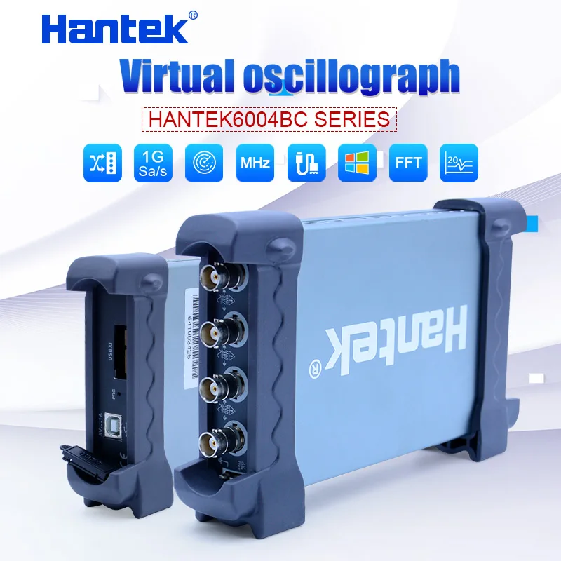 Hantek Automotive Diagnostic Equipment PC Based USB Oscilloscope 4CH 250MHz 1GSa//s 8bits 64K
