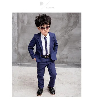 

Formal Boys suits 3pcs Marrige Kids Clothes boys Suit for Weddings Cotton Solid Blazer jacket+Pants+shirt Children Formal Suits