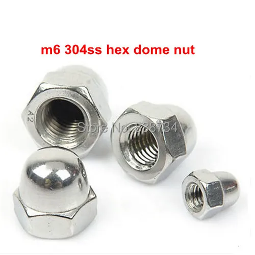 500pcs 304ss/ stainless steel / a2 70 m6 acorn nutacorn nutnut nutm6