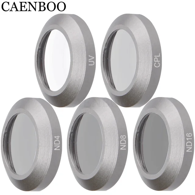$32.26  CAENBOO For DJI Mavic 2 Zoom Neutral Density ND4+ND8+16+UV+CPL Drone Filter Set Optical Glass Multi
