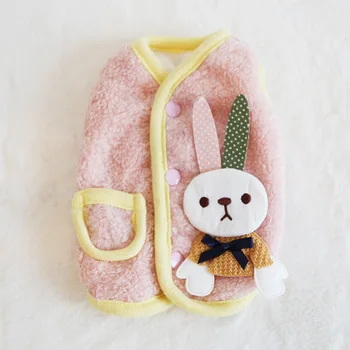 

Cute Rabbit Bunny Dog Vest Costume Outfits Winter Warm Fleece Dog Cat Pet Jacket Coat Dog Puppy Hoodie Shirt Clothes For Pet