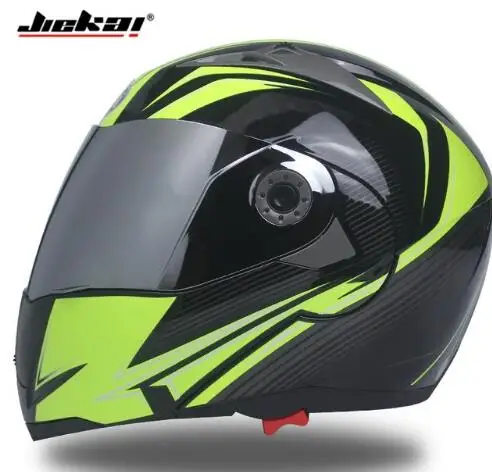 Jetkai мотоциклетный шлем для мужчин и женщин сезон осень-зима Универсальный экспозиционный шлем с двойным щитком - Цвет: 1