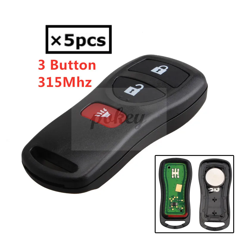 

5pcs* For Nissan 3Buttons 315Mhz Replacement Keyless Entry Remote key
