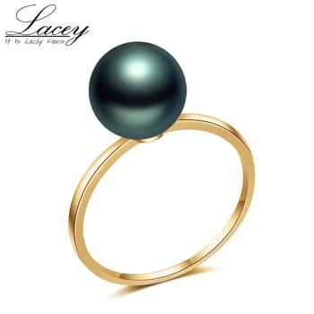 

Customize 18k gold rings jewlry,Tahitian black pearl rings gold jewelry,wedding couple rings for women drop shipping