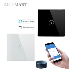 TUYA ЕС/США/Великобритания умный пульт дистанционного управления 1 банда Wi-Fi приложение пульт дистанционного управления Умный дом стены сенсорная стеклянная панель сенсорный светодиодный свет для умного дома