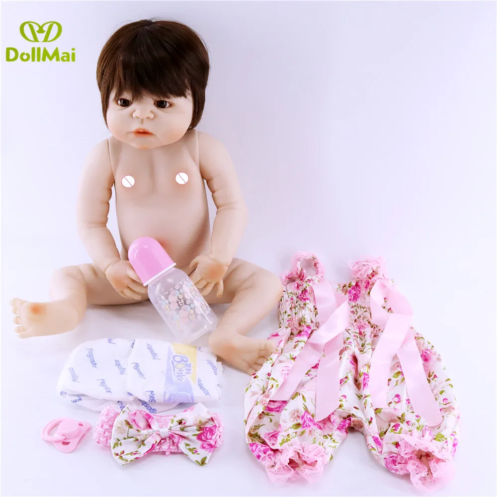 Кукла Reborn girl 22 &quot полностью силиконовая виниловая reborn babies детские игрушки для