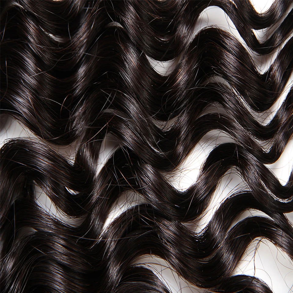 Tresses brésiliennes Deep Wave naturelles Remy, sans trame, élégantes, pré-colorées, 10 à 30 pouces, livraison gratuite