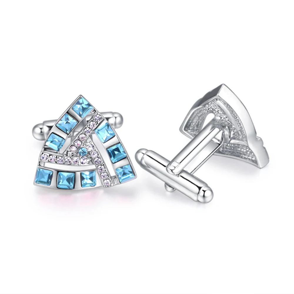 Новинка 2018 звенья для мужчин с кристаллами Swarovski деловых подарки парней на День