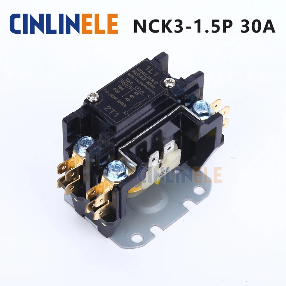 

Free Shipping AC Contactor of Air Conditioning Parts Tool 1.5P 2500W 30A Air Conditioning Protector 110V 220V-250V
