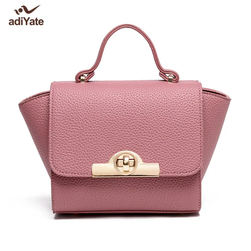 adiYate High Grade Pink Trapeze Shoulder Bags Trapeze Ladies Handbags Cheap Women Bags Designer