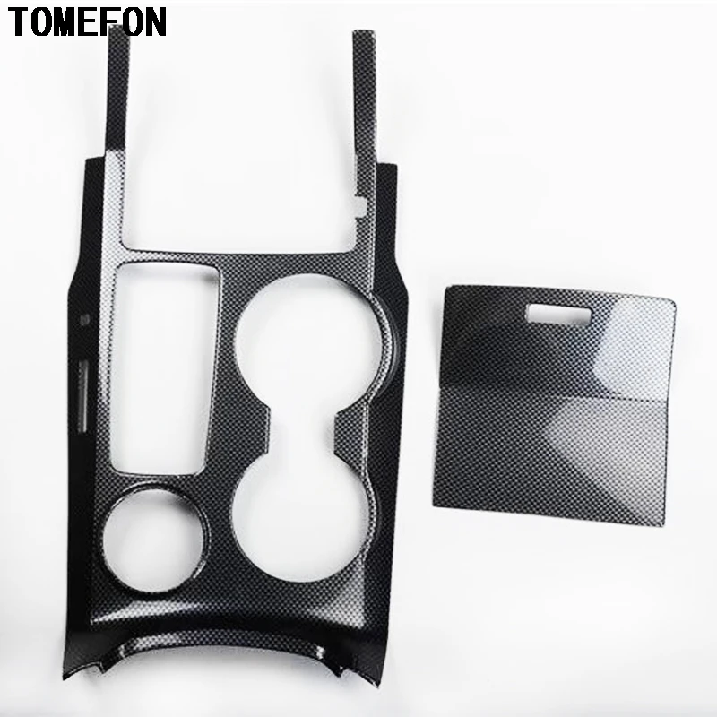 

TOMEFON For Ford Explorer 2016 2017 LHD ABS Special Paint interior Console Gear Shift Storage Box Cover Trim 2pcs