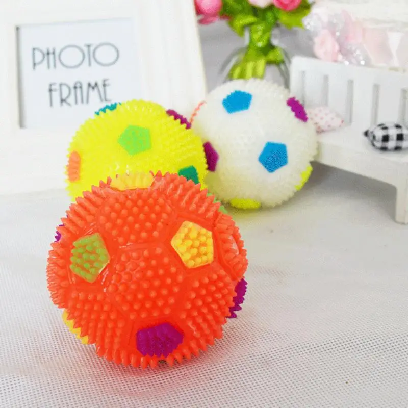 Красочные шары игрушки мигающая игрушка мяч сенсорный собачьи мячи пищащие звук