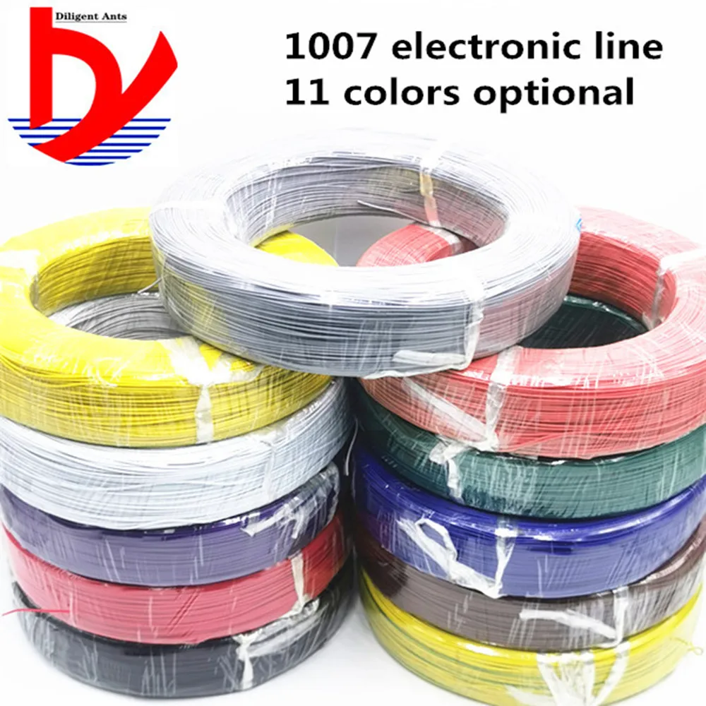 

5 m UL1007 wire 24awg 26 28 30 22AWG 18AWG 16AWG PVC electronic cable UL certification