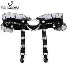 Todorova Сексуальная кружевная эластичная Цветочная подвязка ручной работы Лолита каваи большое сердце Кожа ноги кольцо подвязки ремни шипы бедра жгут
