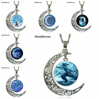 

Water Tribe For Unisex Party Gift Fashion Vintage Necklaces & Pendants Necklace With Crescent Moon Glass