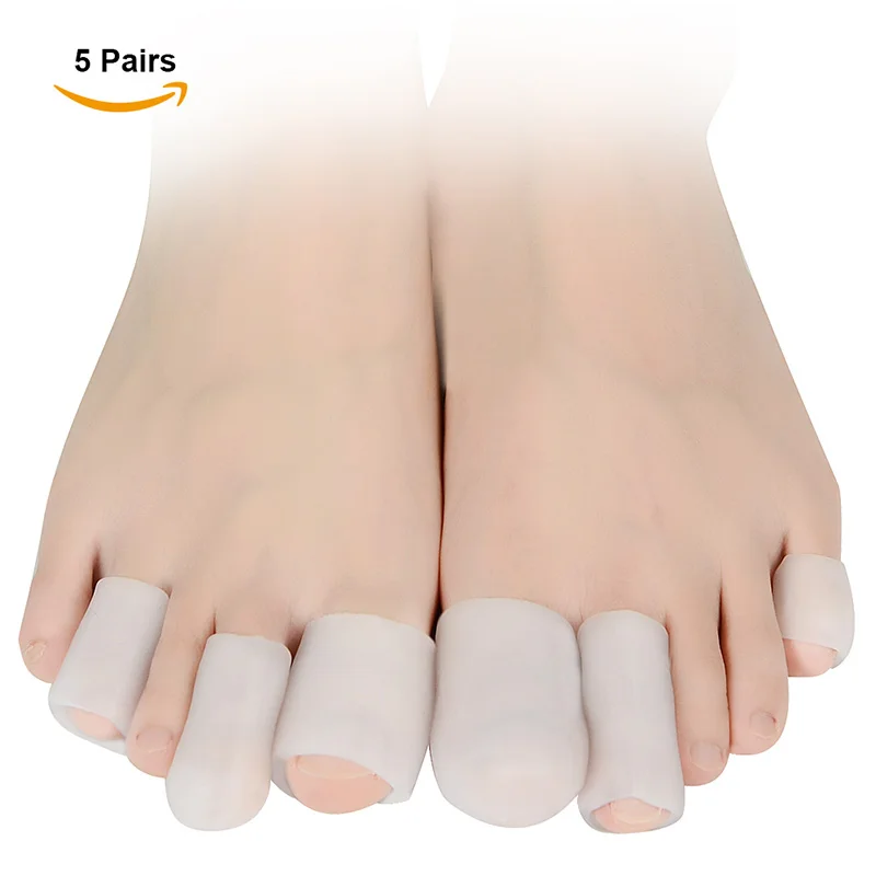 Soumit 5 пар подушечки для подушек мозолей для пальцев ног сепараторная обувь подушечки для пяток облегчающие боль стельки наносятся на носочные мозоли вальгусная деформация