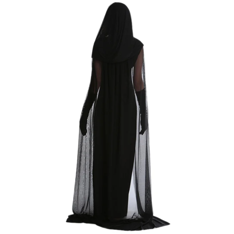 Ведьма платье Для женщин Хэллоуин костюмы для праздника костюмы Униформа с Шапки перчатки вечерние сценические костюмы для выступления F2