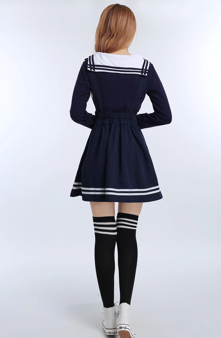 Летние японские комплекты JK, школьная форма для женщин, Студенческая Одежда для девочек, матросские Топы+ мини-юбка, темно-синие костюмы размера плюс, белые