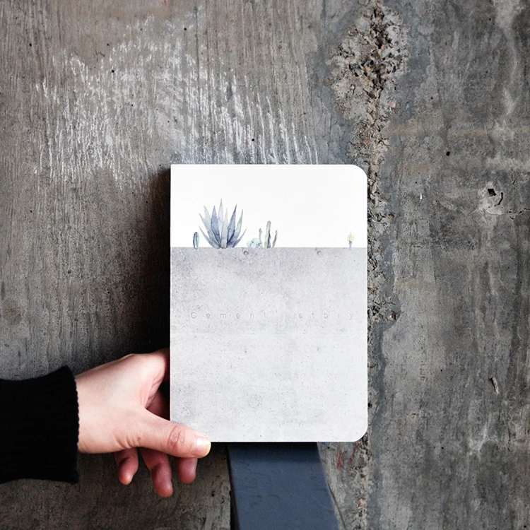 

Cement Story Series Notebook A5 Checkered Notepad Stationery Student Thickened Diary Notebook 1PCS