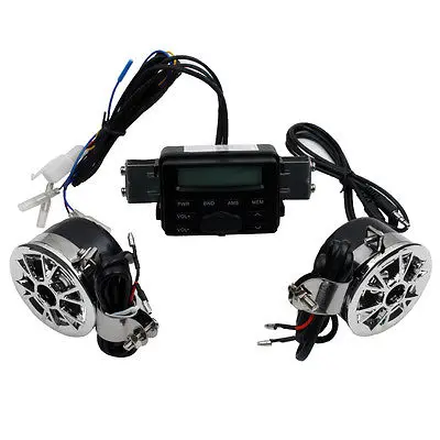 Звуковая система на руль мотоцикла MP3 FM Радио стерео 2 колонки для Harley Kawasaki Yamaha Suzuki
