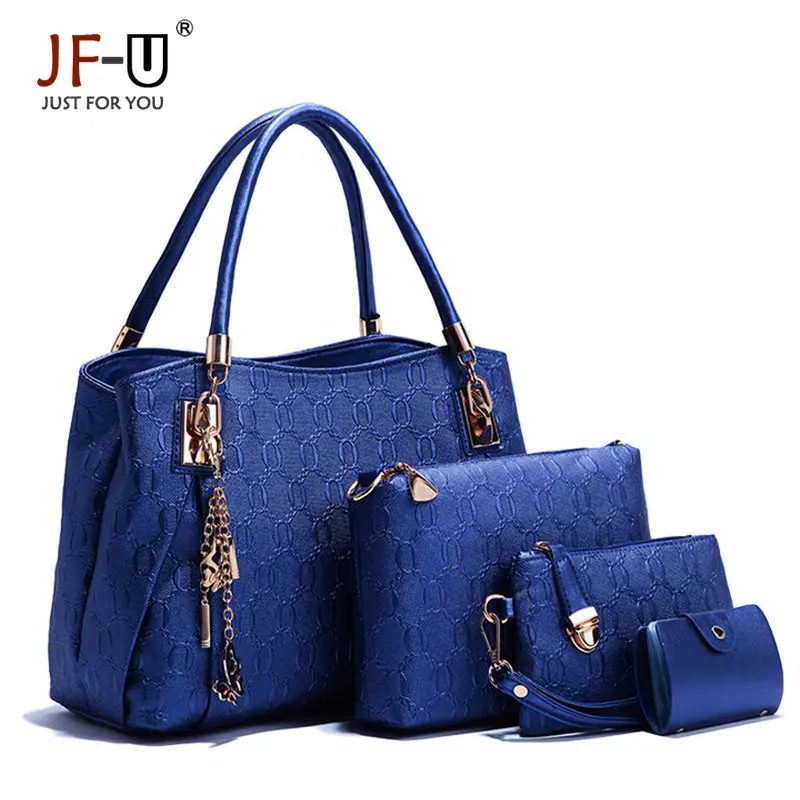 Роскошные сумки, женские сумки, дизайнерские женские кожаные сумки, летние сумки, набор с верхней ручкой, сумки через плечо, женская сумка - Цвет: Синий