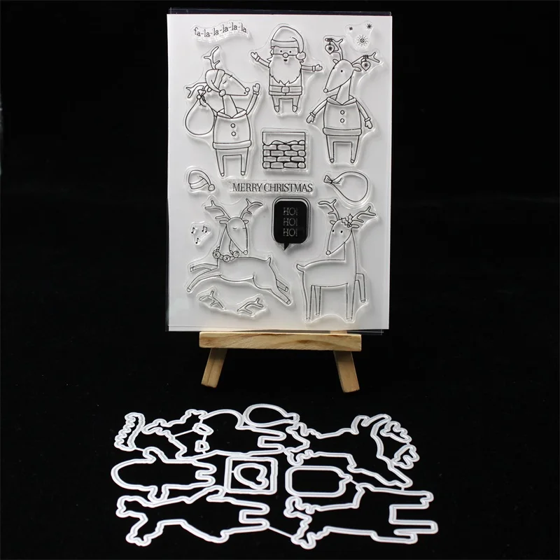 

KSCRAFT Merry Christmas Metal Cutting Dies Or Stamp for DIY Scrapbooking/photo album Decorative Embossing DIY Paper Cards