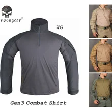 Военная Охота Боевая полевая Униформа EMERSON Gen3 тактическая рубашка Листва Зеленый Хаки волк серый EM9422