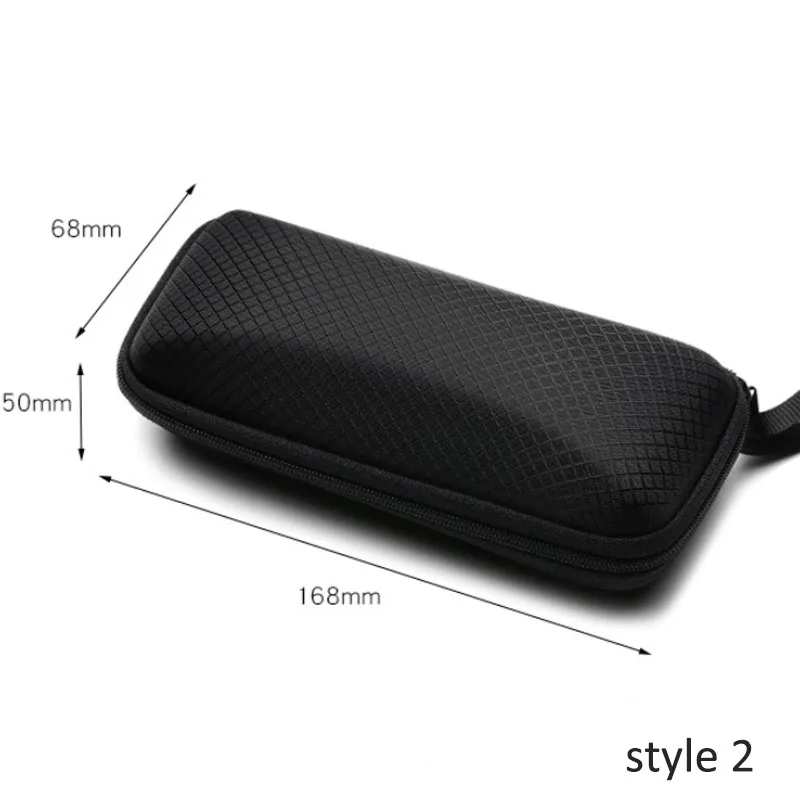1Pc Black Eyewear Cases Sunglasses Case For Women Glasses Box With Lanyard Zipper Eyeglass Cases For Men Glasses Cloth Bag