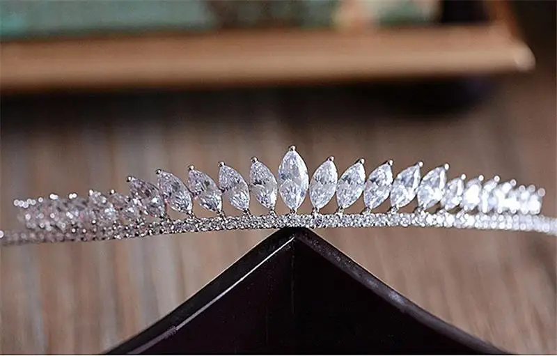 Полностью циркониевая Корона CZ Корона Свадебный ободок аксессуары для волос диадема украшения для волос тиары и короны Diadema Coroa Noiva WIGO0892