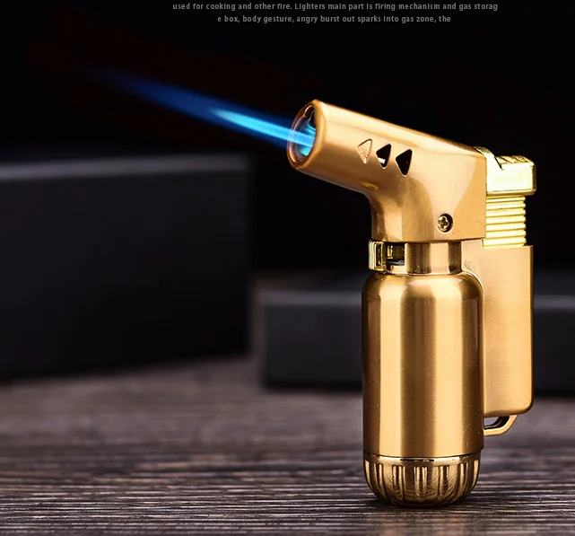 

Hot upgrade Windproof metal lighter one jet flame torch lighter outdoor portable Butane gas Cigar lighter camping tool
