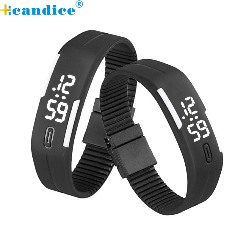 

Splendid Fashion Electronic Watch Mens Womens Rubber LED Watch Date Sports Bracelet Digital Wrist Watch Masculino Reloje