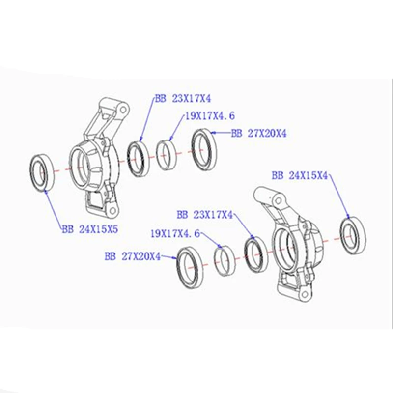 Traxxas X-Maxx Aluminum Rear Stub Axle 