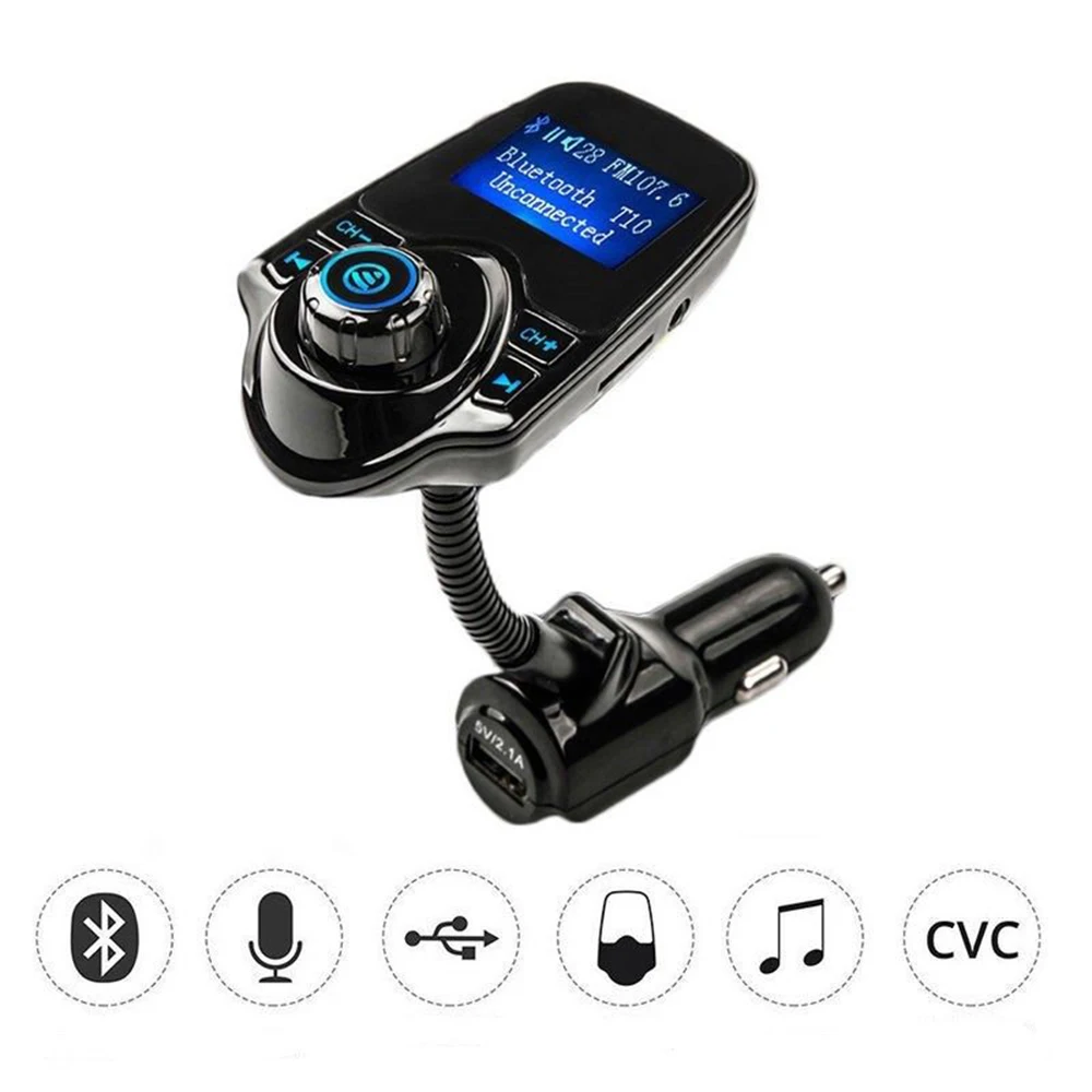VEHEMO Bluetooth fm-передатчик аудио автомобиля mp3 плееры беспроводной в автомобиле FM модулятор музыка зарядное устройство Радио адаптер с ЖК-дисплей