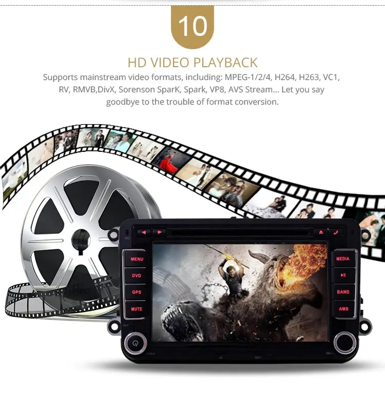 Cheap LJDA 2 Din Android 9.0 Car Radio For Skoda Seat Volkswagen VW Passat b7 POLO GOLF 5 Car Multimedia Stereo Auto Audio GPS DVD IPS 12