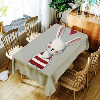 

Rabbit Pattern Tablecloth European Polyester Digital Printing Tablecloth Restaurant Picnic party Home Decoration Table Cloth