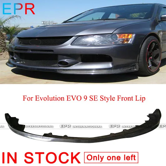 Для Evolution EVO 9 SE стиль углеродное волокно передняя губа ДЛЯ Mitsubishi глянцевое