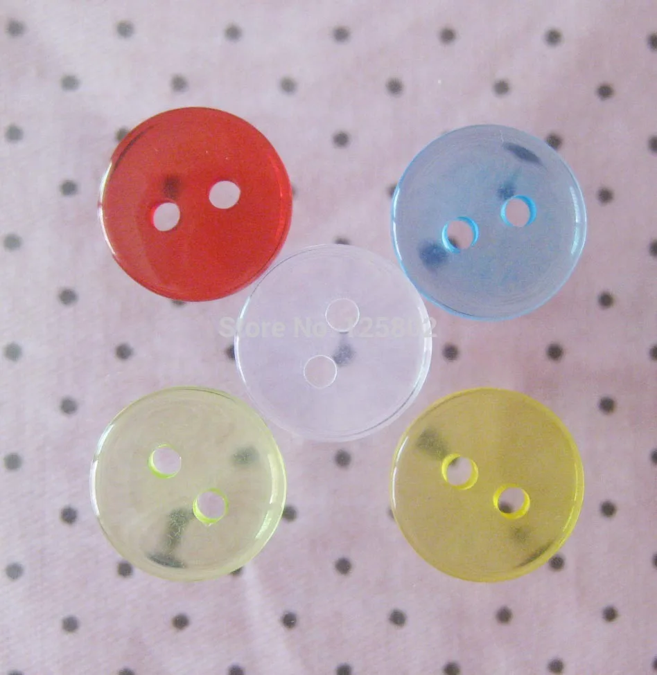 clear color shirt buttons for kids clothes 100pcs 11mm round shape