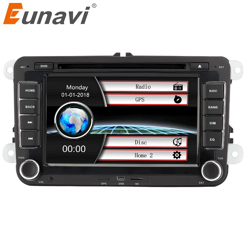 Eunavi 7 &quot2din автомобильный DVD для VW POLO GOLF 5 6 PASSAT B6 CC JETTA TIGUAN TOURAN EOS SHARAN SCIROCCO CADDY с GPS Navi