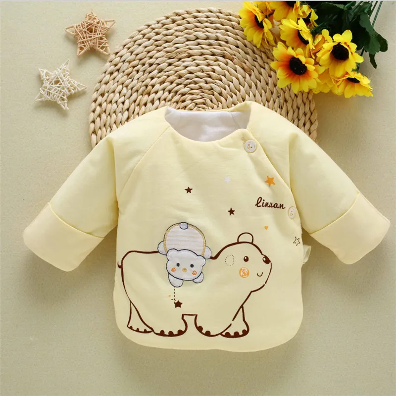 

Newborn Baby Long Sleeve Clothes Coat Fashion Warm Cotton Snow wear Boy Girl's Winter Tops Casual Clothing for Children 0-3M