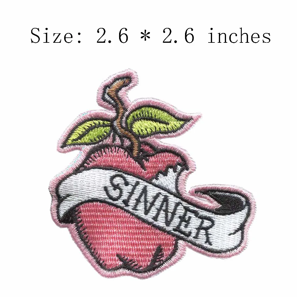 

Вышивка SINNER badge 2,6 дюйма широкий/Фруктовый/вязкий/Железный